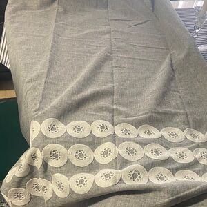 Threshold Gray and Cream Shower Curtain